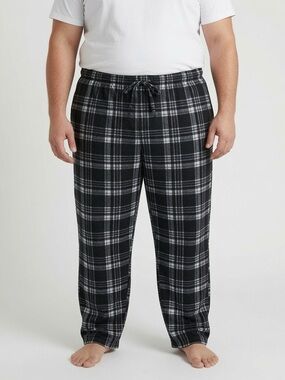 Preswick & Moore Black and Gray Plaid Men's Lounge Pants